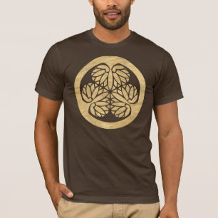 Tokugawa Aoi Mon Japanese Family Crest Wood Veneer T-Shirt