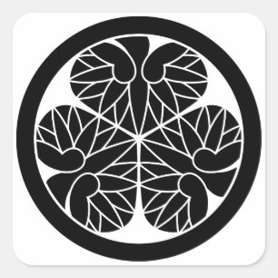 Tokugawa hollyhock 10(9th-11th)13 square sticker