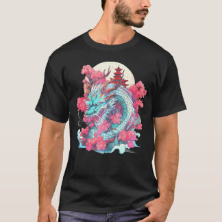Tokyo Asian Inspired 80S Japanese Dragon T-Shirt