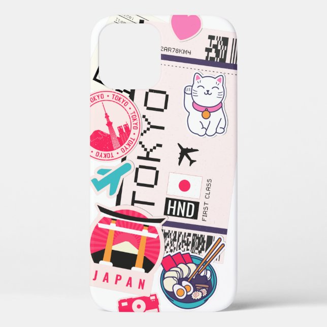 TOKYO BOARDING PASSES PHONE Case-Mate iPhone CASE (Back)