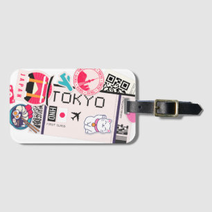 TOKYO BOARDING PASSES PHONE LUGGAGE TAG