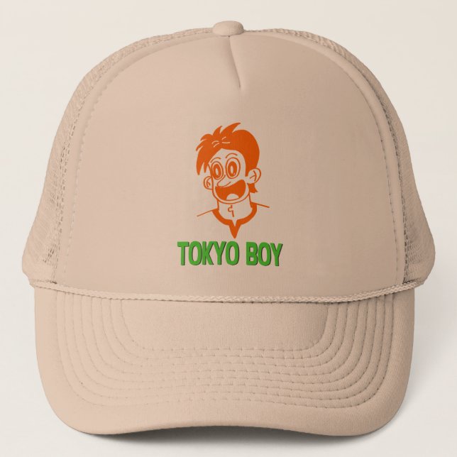 Tokyo Boy (Orange&Green Line) Hat (Front)