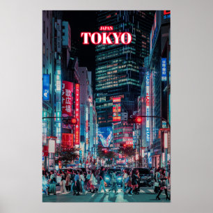 Tokyo City At Night - Japan Poster
