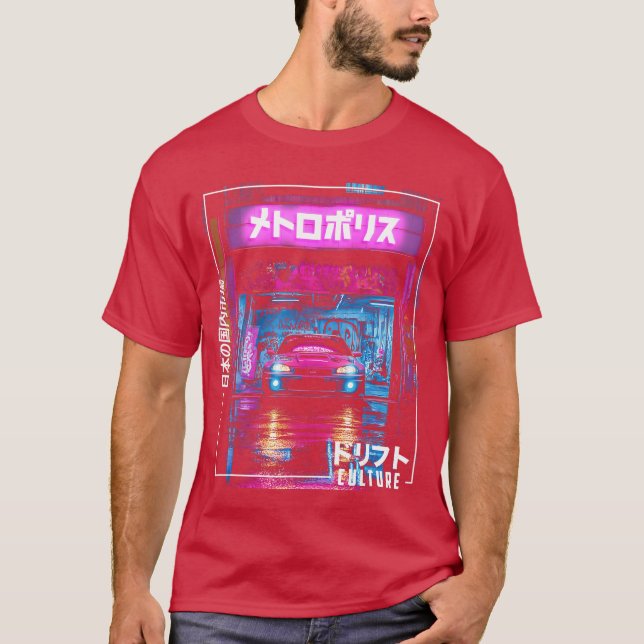 Tokyo City Retro Synthwave Racing Japan Tokyo T-Shirt (Front)