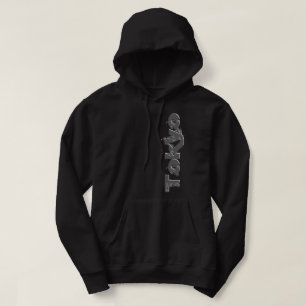 Tokyo - Cool Urban Style, Faded Dark Grey Letters Hoodie