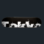 Tokyo - Cool Urban Style In Worn Black And White Skateboard<br><div class="desc">Tokyo</div>