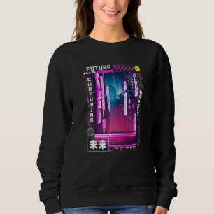 Tokyo cyberpunk vaporwave in japanese retro vibes sweatshirt