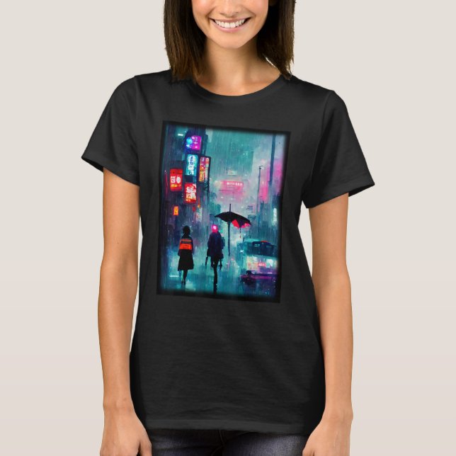 Tokyo Cyberpunks Retro lo-fi indie Japan vibe aest T-Shirt (Front)