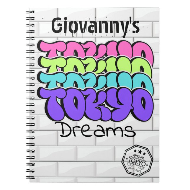 Tokyo Dreams Japan Travel Journal Notebook (Front)