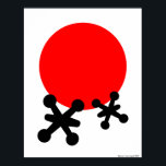 Tokyo Jacks - Pop Art poster<br><div class="desc">Couldn't help seeing the red ball as the rising sun on the Japanese flag. For this poster I combined my love of Japan and one of my favourite childhood games, Jacks. NOTE: This poster was created to be a standard size 22x28. To get this size hit the Customise It button...</div>