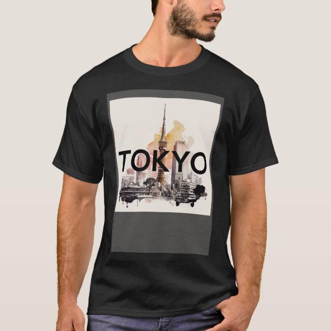 Tokyo Japan Backdrop T-Shirt (Front)