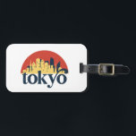 Tokyo Japan City Skyline Retro Cityscape Art Luggage Tag<br><div class="desc">Vintage and retro city design with beautiful skyline, tourist attraction and cityscape art. Cool skyscraper and building silhouette illustration merchandise for tourist and traveller. Perfect as souvenir to bring back home when travelling. Save the memory of your travel and vacation with family and friends. Background colour can be customised to...</div>