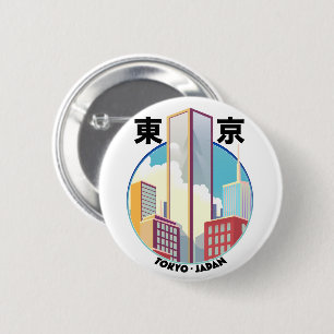 Tokyo Japan Cityscape logo 6 Cm Round Badge
