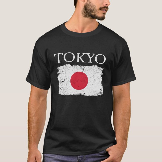 Tokyo Japan Flag Japan Tourist Capital Japan T-Shirt (Front)