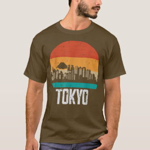 Tokyo Japan Retro Vintage Sunset Skyline Tokyo 128 T-Shirt