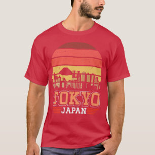 Tokyo Japan Retro Vintage Sunset Skyline Tokyo  T-Shirt