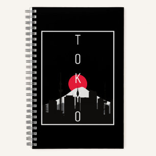 Tokyo Japan Skyline Mount Fuji Notebook
