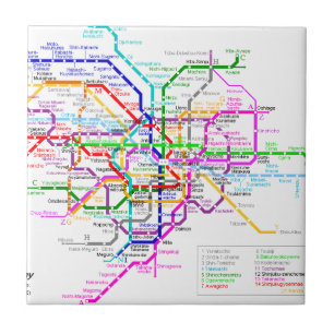Tokyo Japan Subway Map Tile