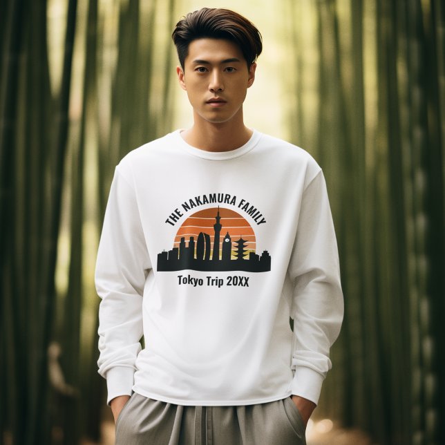 Tokyo Japan Sunset Customized Long Sleeve T-Shirt (Creator Uploaded)