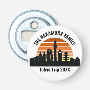 Tokyo Japan Sunset Personalised Vacation Bottle Opener
