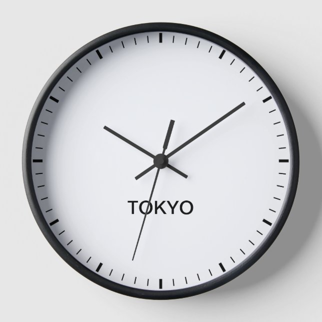 Tokyo Japan Time Zone Newsroom Style Clock (Front)