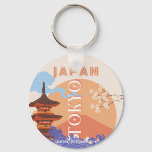 Tokyo Japan Travel Art Key Ring