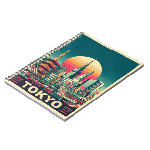 Tokyo Japan travel RETRO gifts  Notebook