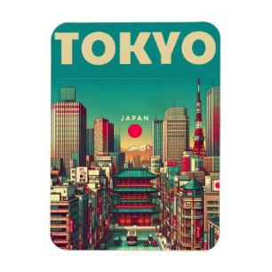 Tokyo Japan travel vintage gifts  Magnet