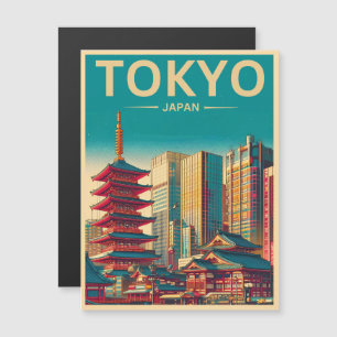 Tokyo Japan travel vintage magnetic card gifts 