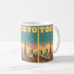 Tokyo Japan travel vintage magnitic card gifts Coffee Mug