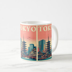 Tokyo Japan travel vintage magnitic card gifts Coffee Mug