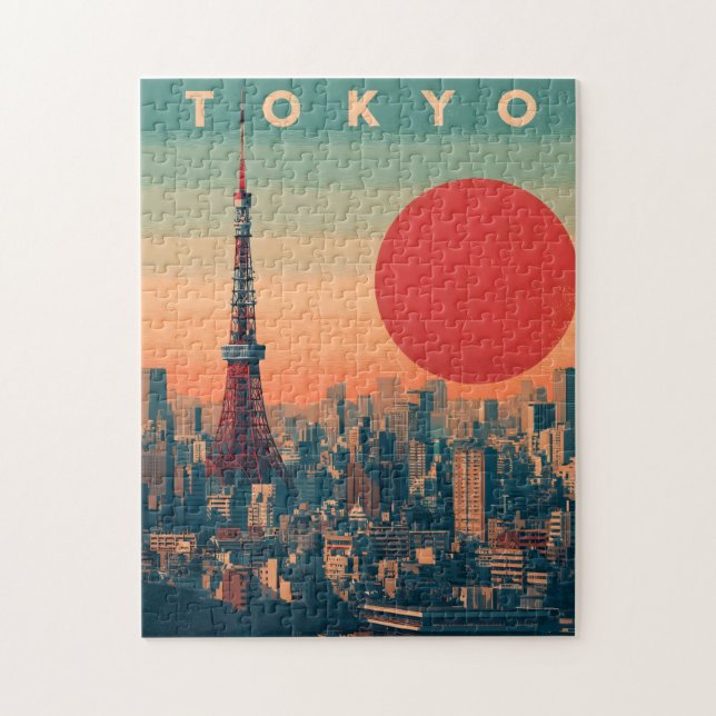Tokyo Japan vintage Jigsaw Puzzle (Vertical)