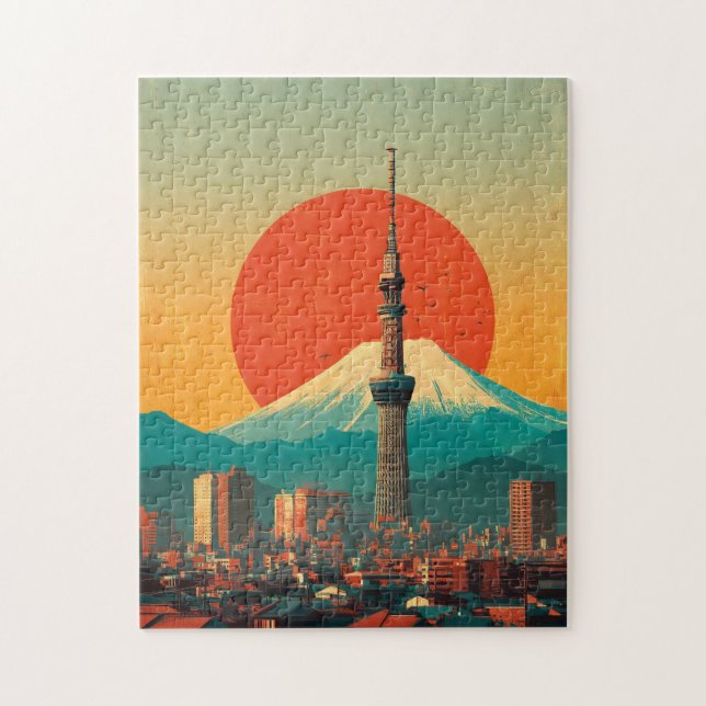 Tokyo Japan vintage Jigsaw Puzzle (Vertical)