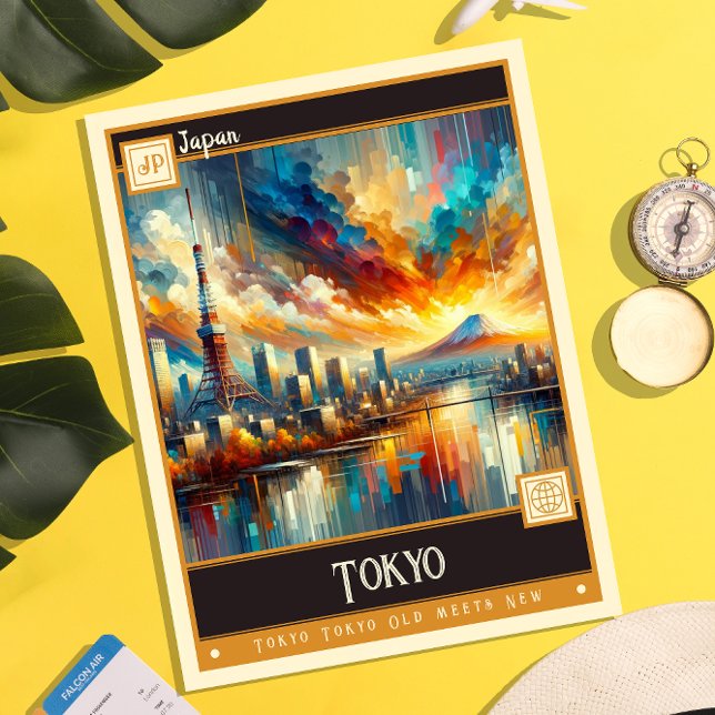 Tokyo, Japan | Vintage Painting Postcard (Creator Uploaded)