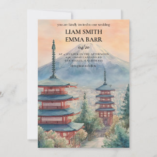 Tokyo Japanese Wedding Invitation
