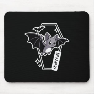 Tokyo Kawaii Bat - Creepy Cute Coffin Pastel Goth Mouse Pad