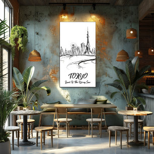 Tokyo: Land of the Rising Sun - Linear Art Poster