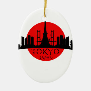 Tokyo Landmark Ceramic Tree Decoration