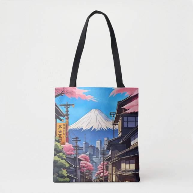 Tokyo Mt Fuji Tote Bag (Front)
