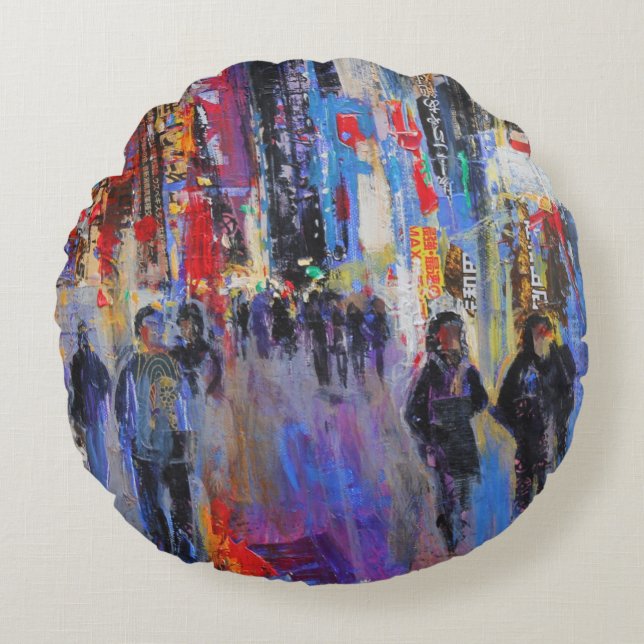 Tokyo Night Round Cushion (Front)