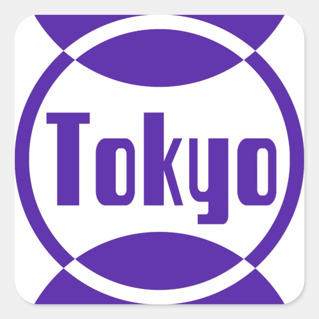 Tokyo Purple Logo Design #1 Stickers (Front)