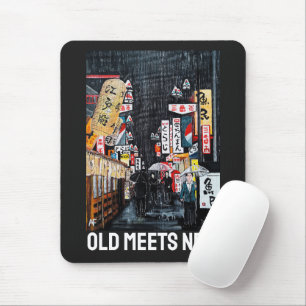 Tokyo Rain Painting by Alfred Fox Mouse Pad
