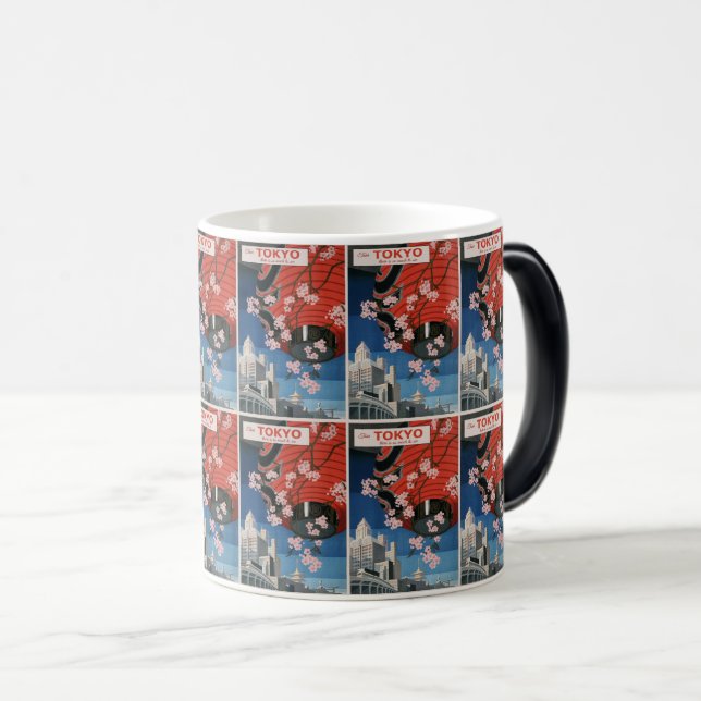 Tokyo Retro Lantern Charm Magic Mug (Front Right)
