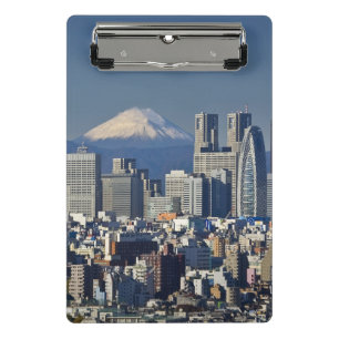Tokyo, Shinjuku District Skyline, Mount Fuji Mini Clipboard