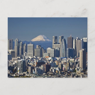 Tokyo, Shinjuku District Skyline, Mount Fuji, Postcard