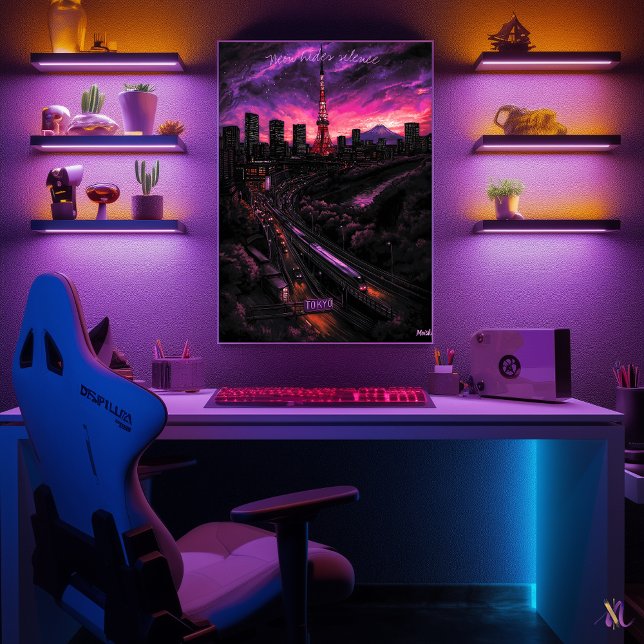 Tokyo Skyline - Charcoal Monochrome Art - Urban Poster (Creator Uploaded)