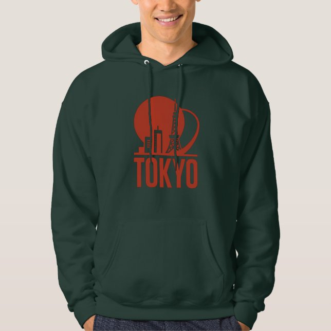 Tokyo Skyline Circle Design Hoodie (Front)