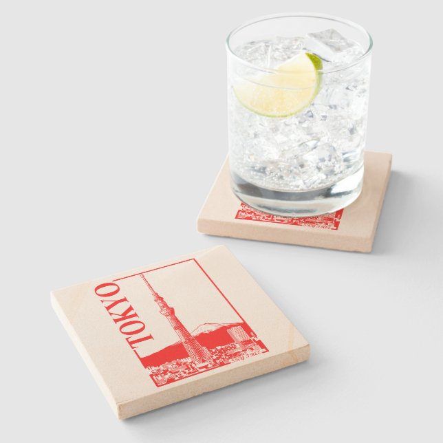 Tokyo - SkyTree Stone Coaster (Side)