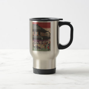 Tokyo Street Scene with Pharmacy Travel Mug