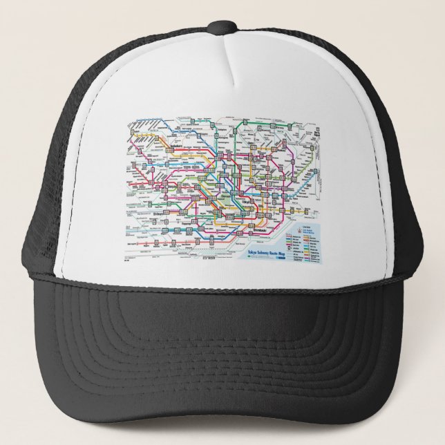 Tokyo Subway Map Baseball Cap (Front)